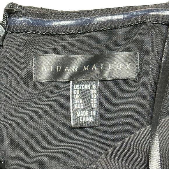 Aidan Mattox Black Mermaid Style Strapless Gown With Lace Size 6 - Picture 11 of 12